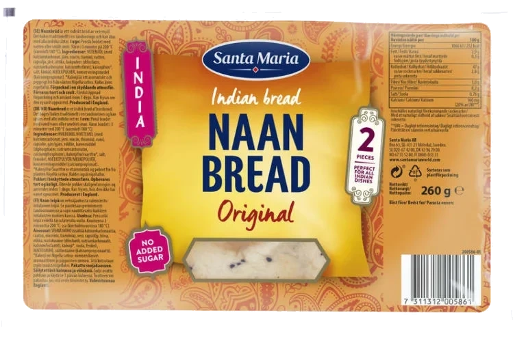 Naan Bread Original 260g St.Maria