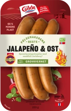 Jalapeño og Ostepølse 225g Enh