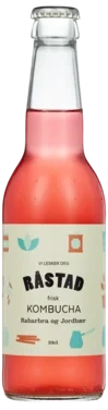 Kombucha Rabarbra&Jordbær 0,33l flaske