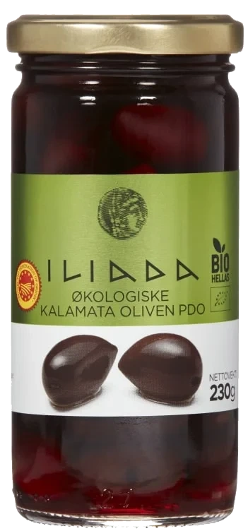 Oliven Sort Økologisk 230g Iliada
