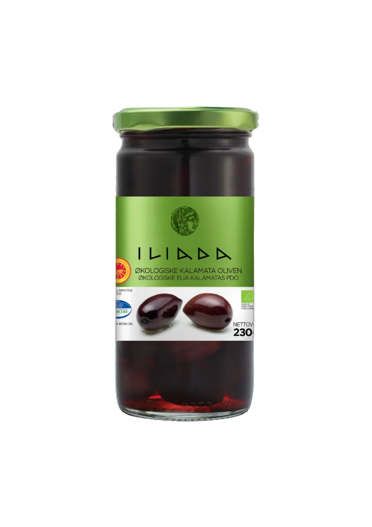 Oliven Sort Økologisk 230g Iliada