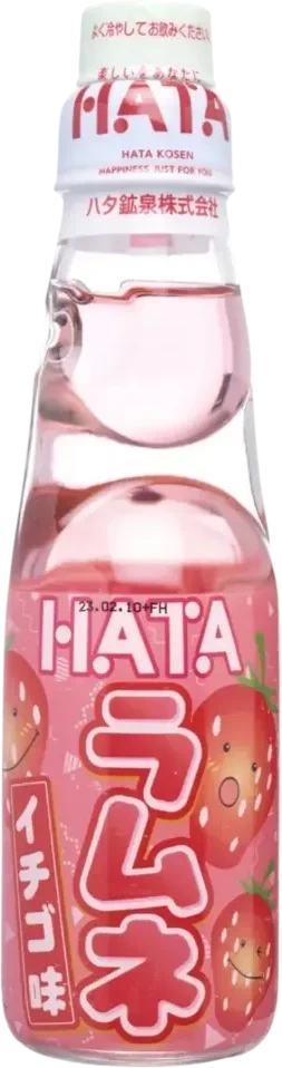 Hata Kosen Ramune Strawberry Soda Drinks 200 ml