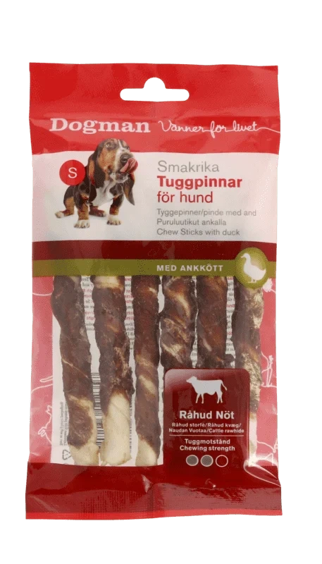 Tyggepinner med And 6 Pk 12cm