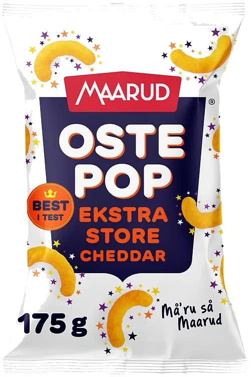 Ostepop Xl Cheddar 175g Maarud