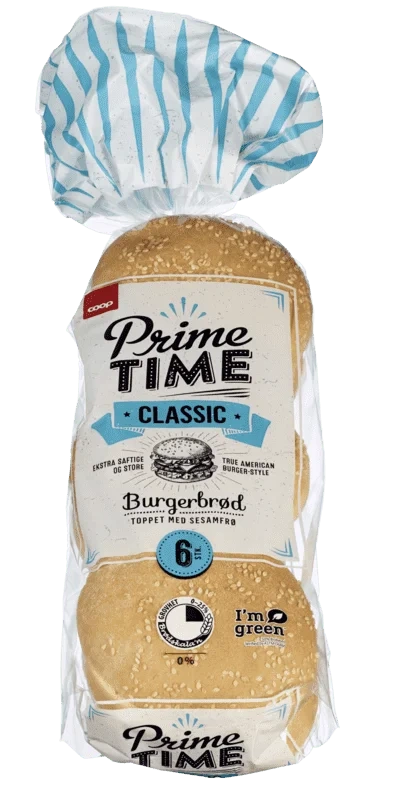 Coop Prime Time Burgerbrød 480gx10
