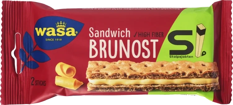 Wasa Sandwich Cream Brunost 36g Eske 24stk