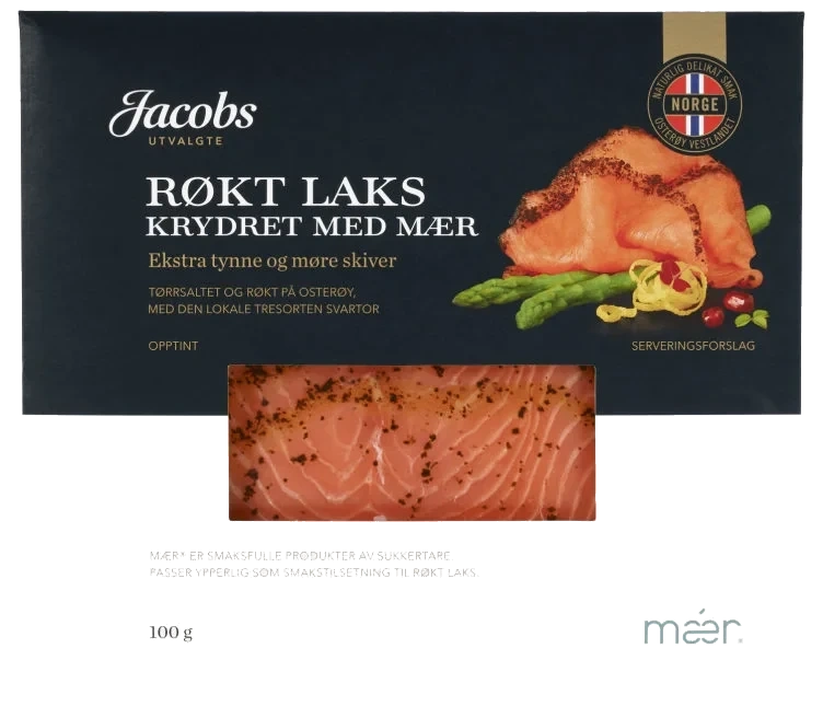 Laks Røkt m/Mær100g Jacobs Utvalgte