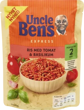 Uncle Ben's Tomat & Basilikum Express Ris Til Mikrobølgeovn