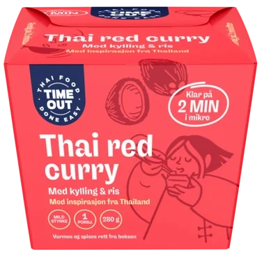 Time Out Thai Rød Curry med Kylling og Ris 280g