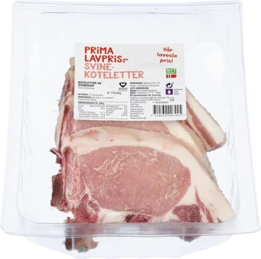 Prima Svinekoteletter Ca 750g