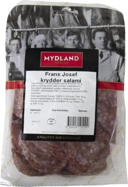 Krydret Salami Skivet Ca 250g Mydland