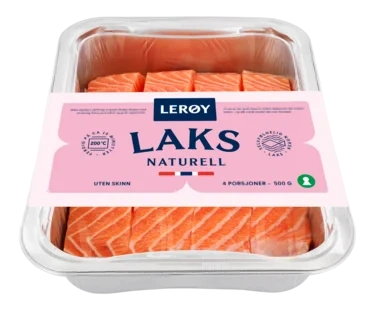 Laks Porsjoner u/Skinn 4x125g Lerøy