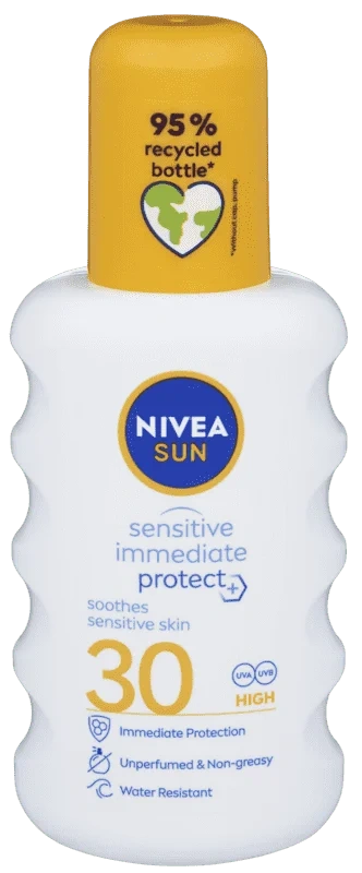 Nivea Sun Sensitive Immediate Protect Soothing Spray Spf 30, 200ml