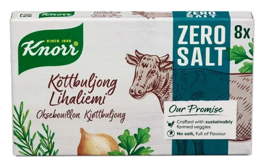 kjøttbuljong Zero Salt 8x9 g