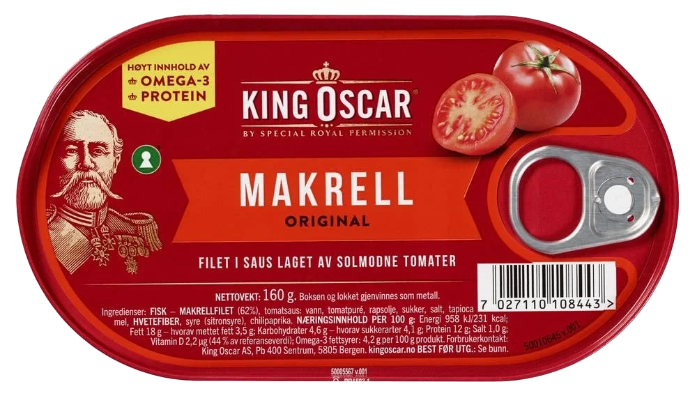 Makrellfilet med skinn