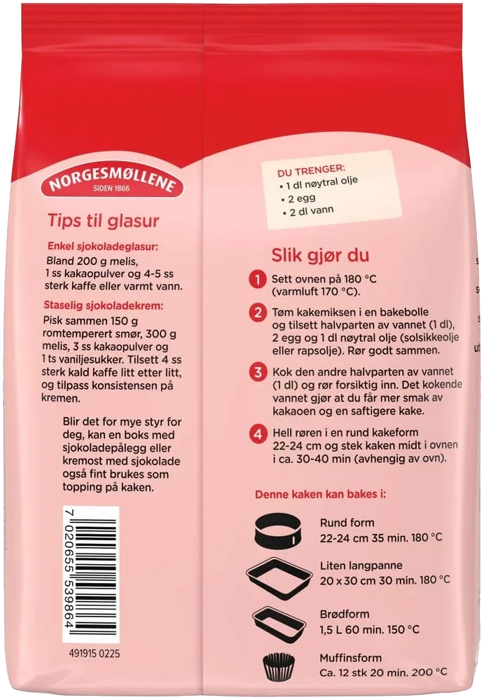 Saftig sjokoladekake