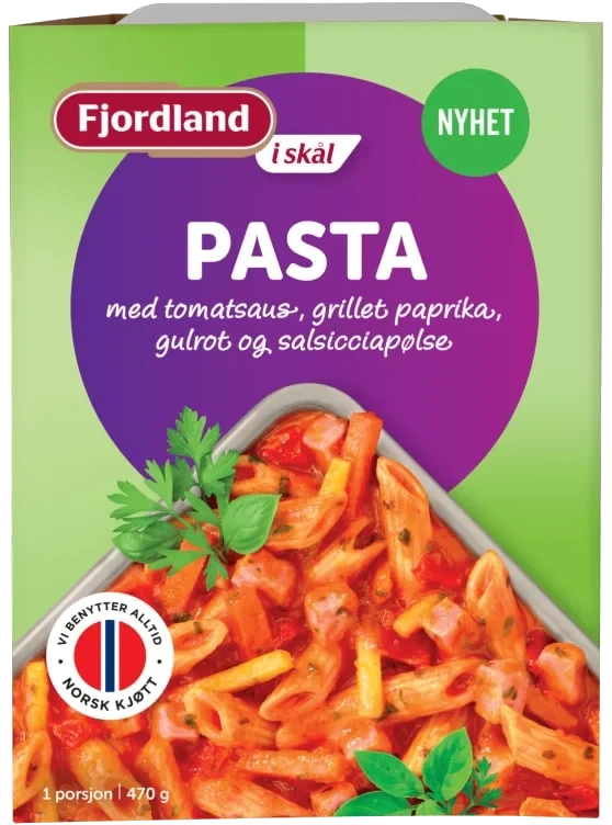 Pasta m/Tomatsaus 470g Fjordland