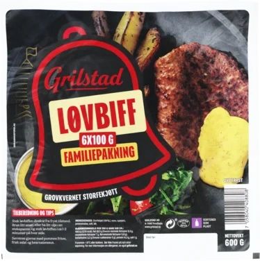 Løvbiff 6x100g Frys