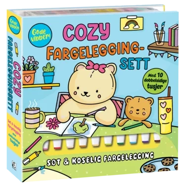 Cozy Fargelegging-sett. med 10 Dobbelsidige, Alkoholholdige Tusjer Böcker
