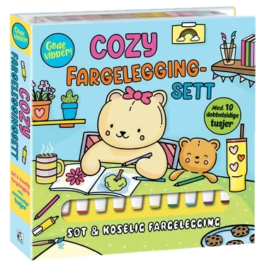 Cozy Fargelegging-sett. med 10 Dobbelsidige, Alkoholholdige Tusjer Böcker