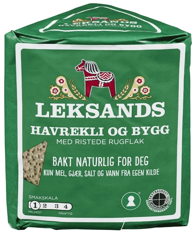 Leksands Knekkebrød Havrekli og Bygg 190g