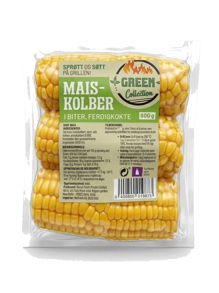 Sousvidekokte Maiskolber Som Er Delt