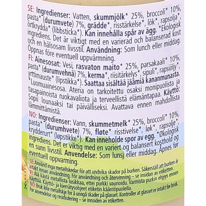 Barnmat Pasta & Broccoli 6-pack