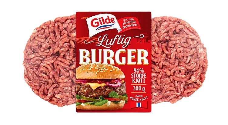 Burger Luftig Av Storfe 2x150g Gilde