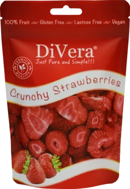 Tørket Jordbær Biter 20g Divera
