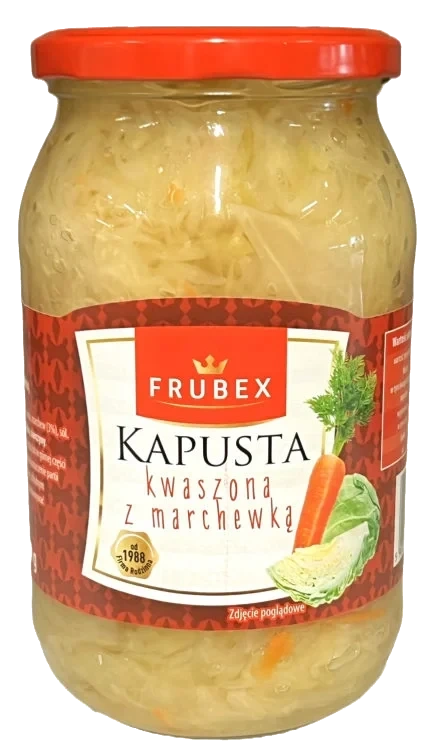 Surkål Frubex Kwaszona med Gulerot 860g