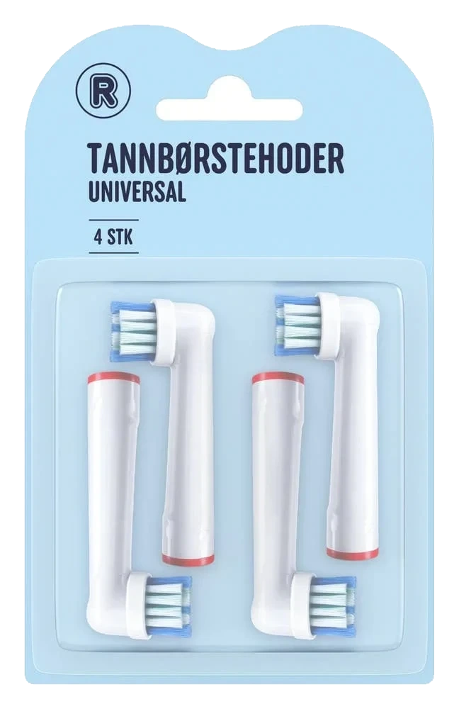 Tannbørstehoder 4 pk universal