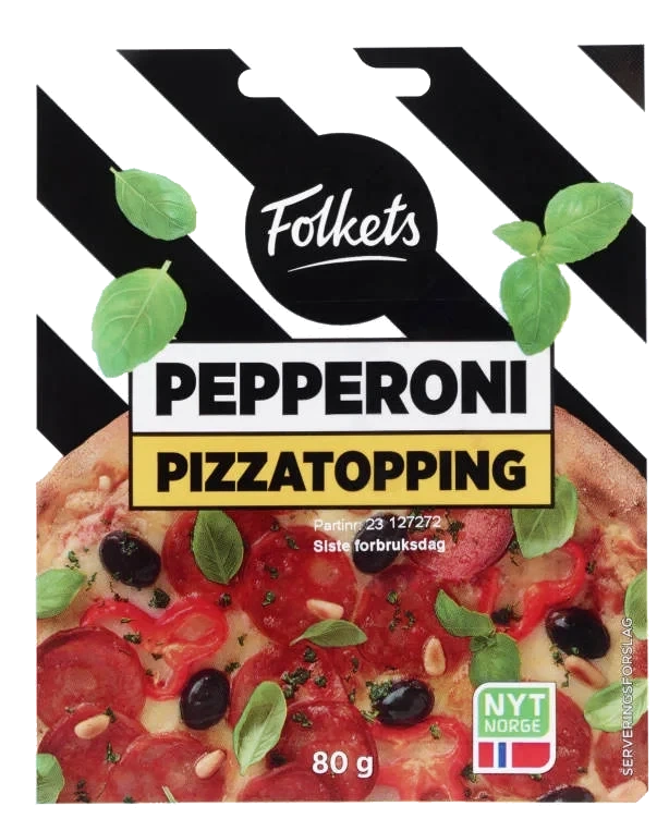 Pizzatopping Pepperoni 80g Folkets