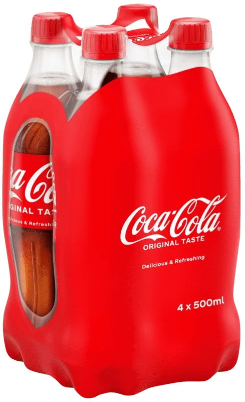 Coca-Cola 4stk x 0,5l, 2l