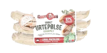 Urtepølse Gourmet Urøkt 230g Toten Kjøtt