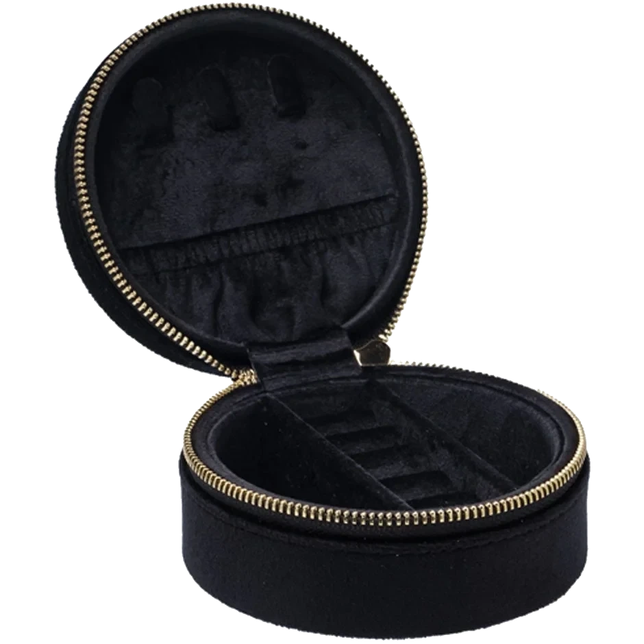 Dark Velvet Jewellery Box Round