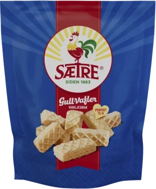 Sætre Gullvafler Dobbel Vanilje 250g