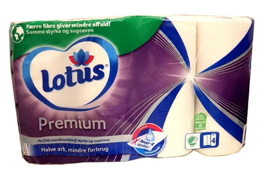 Lotus Premium Tørkepapir 4pk