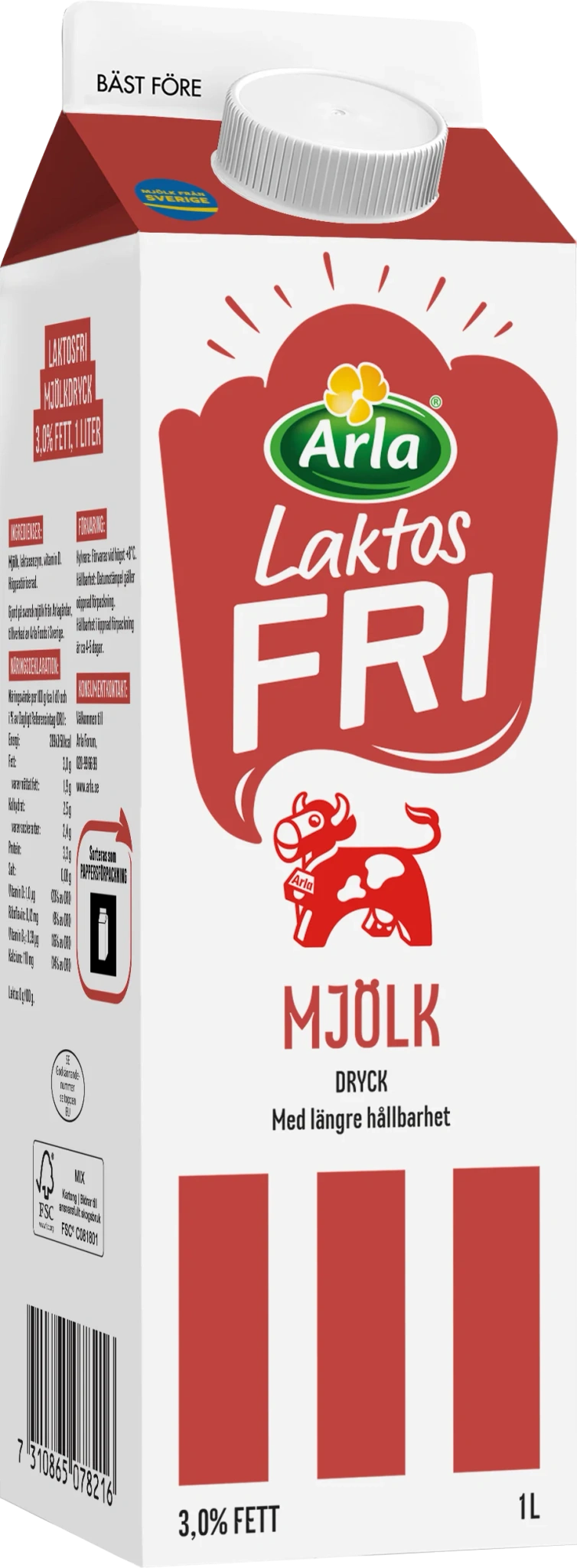 Laktosfri standardmjölkdryck 3.0% 1 liter