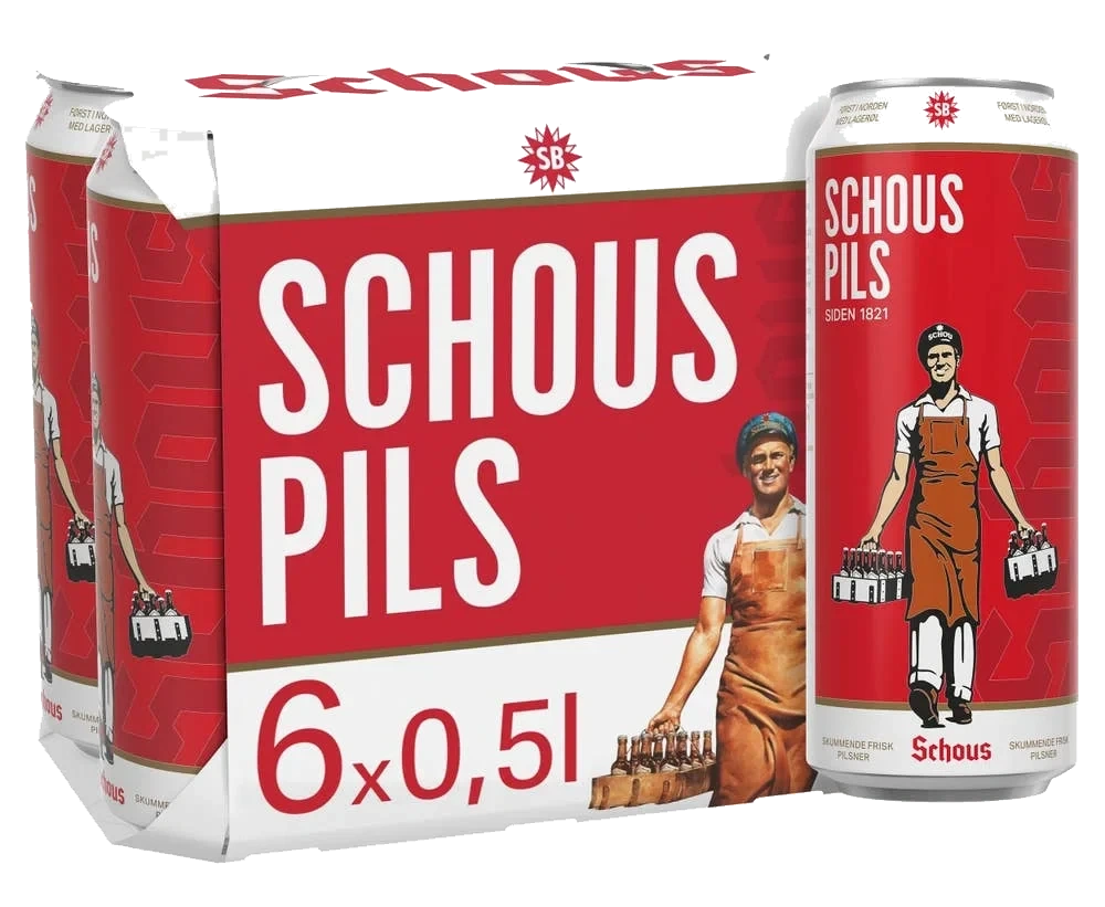 Schous Pilsner 0,5lx6 boks