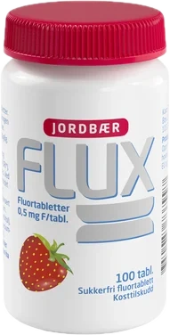 Flux Fluortabletter Jordbær