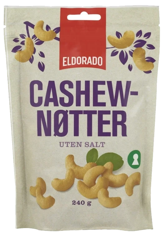 Cashewnøtter 240g Tørristet Naturell Eldorado