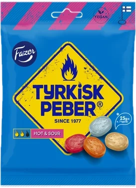 Tyrkisk Peber Hot&Sour 100g Fazer