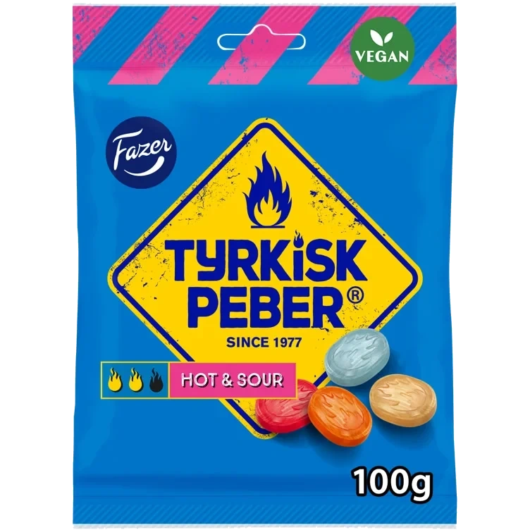Tyrkisk Peber Hot&Sour 100g Fazer