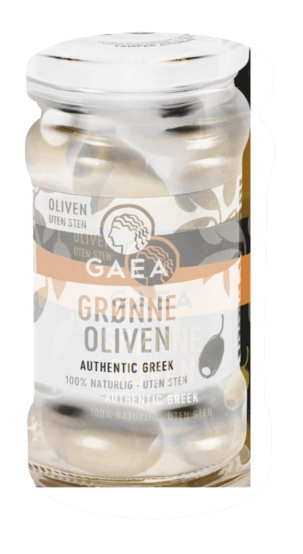 Gaea Grønne Oliven uten Sten 8x290g