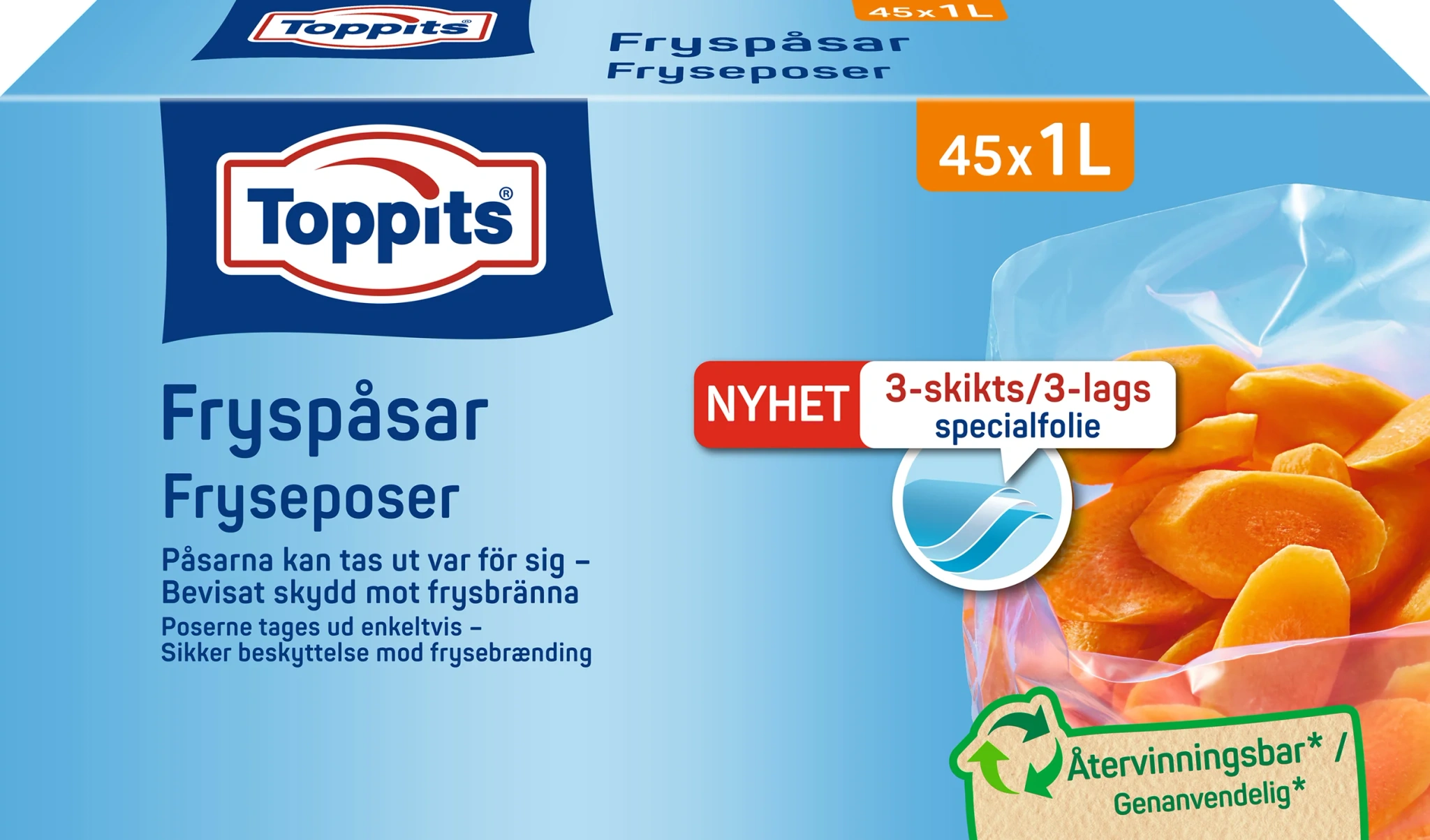 Fryspåsar 1 liter
