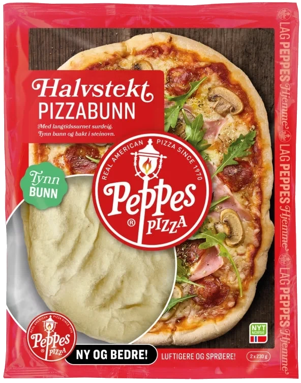 Pizzabunn Halvstekt 2pk 460g Peppes