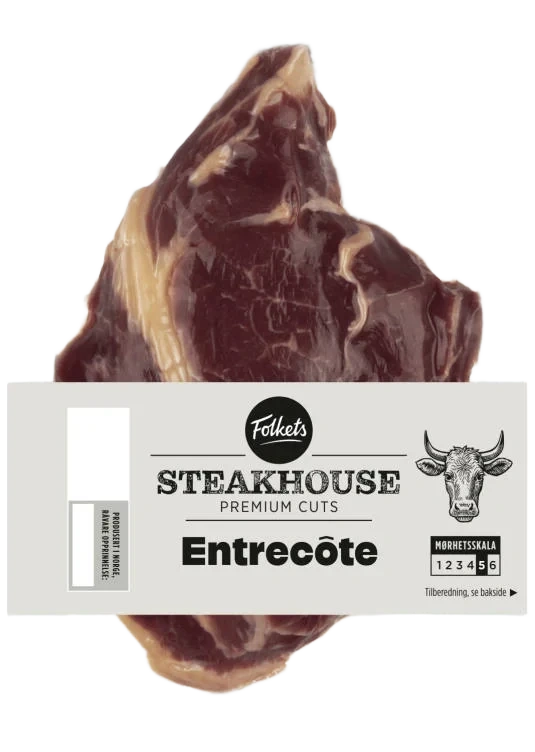Storfe Entrecôte Ca300g Folkets