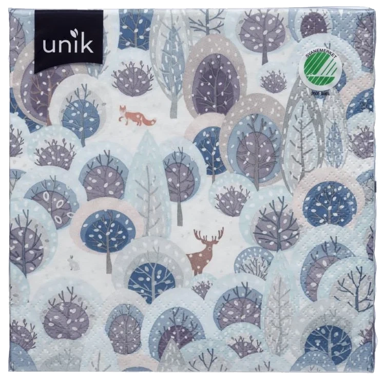 Serviett Advent Skog m/Reinsdyr 20stk Unik