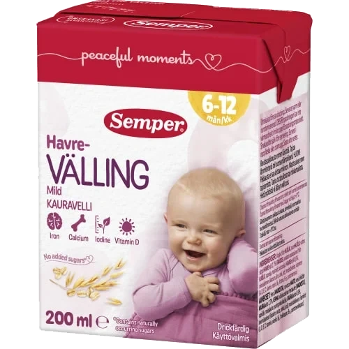 Semper Havrevälling Mild Drickfärdig Från 6 Månader