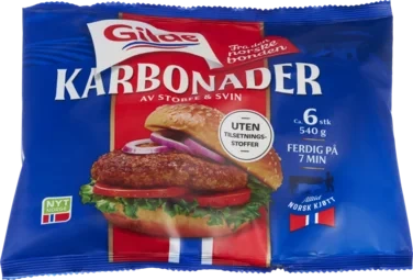 Karbonader Storfe og Svin 540g Enh